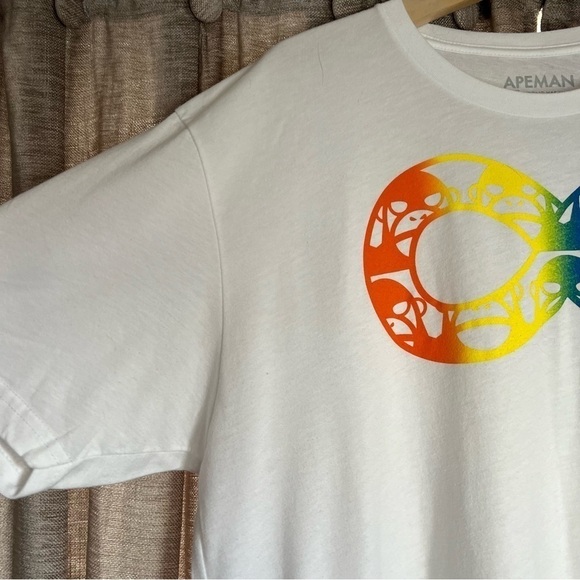 Apeman White Rainbow Autism Awareness Short Sleeve Tee Shirt Size Extra Large - Picture 4 of 13